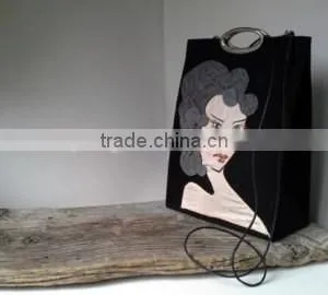 Custom Eco-friendly Felt Tote Bag With Long Strap/fashion Felt Bags thumbnail-1