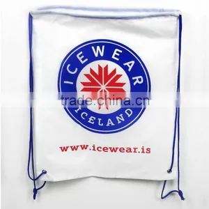 New Recycle Customized Logo Polyester Drawstring Bag thumbnail-1