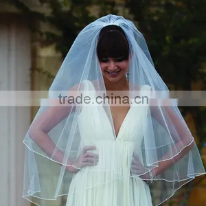 Hot Selling One Layer Lace Bridal Veils thumbnail-4