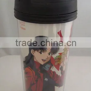 16oz Advertising Cup Double Plastic Coffee Mug thumbnail-1
