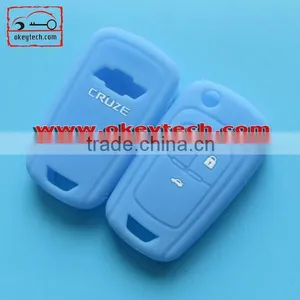Okeytech Silicone Car Key Cover Chevrolet Cruze 3 Buttons Silicone Key Cover for Silicone Remote Key Cover thumbnail-1