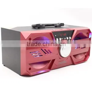 Cafini USB TF SD Card Mp3 Player, Portable Wooden Bluetooth Speaker With Lantern thumbnail-2