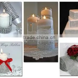 24 Rows Silver Wedding Decoration Rhinestone Ribbon thumbnail-2