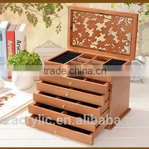 Wooden Drawer Jewelry Organizerboxes thumbnail-3