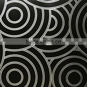 Modern New Circle Soundproof Wallpaper, Black Silver Fashion Hotel 3d Wall Paper thumbnail-1
