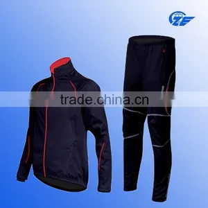 2015 Cheap China Fashion Long Sleeve Windproof Cycling Clothing Sportswear With Fleece for Winter Wholesale thumbnail-1