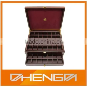 Custom Made Good Quality Wooden Box for Tea With Velvet Lining Inside thumbnail-4