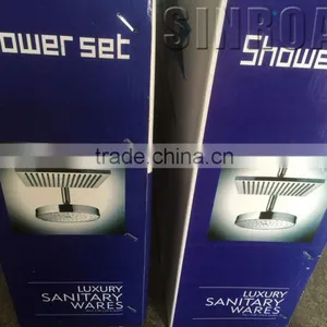 8 x 8 Inch Square Shower Head Set With Hand Held Square Shower Spray thumbnail-2