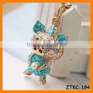 2014 Rhinestone Pig Key Chain , Animal Bag Pendant ZTKC-194 thumbnail-1