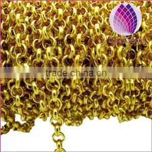3mm Gold Plated Iron Rolo New Neck Chain Designs thumbnail-1