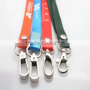Manufacture 2016 Cheap Different Accessory Custom Printed Lanyard Hot Sale Silk Ribbon Carbine Hook Lanyard no Minimum Order thumbnail-1