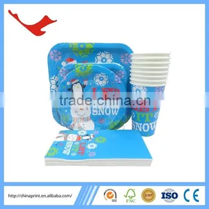 006 FSC Material Disposable Tableware for Christmas Party thumbnail-6