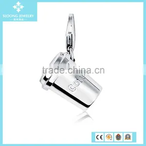 Silver Jewellery Design Coffee Cup Charm in Sterling Silver thumbnail-1