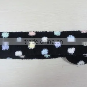 Jacquard Dots Heart Stripe Colorful Fluffy High Socks thumbnail-3