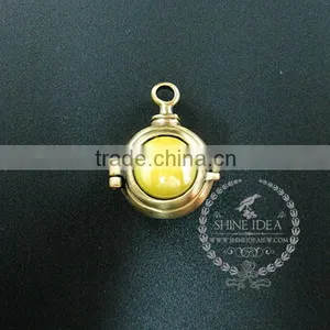 22mm Round Setting Bronze Steam Punk Blue,orange,green,purple,sky Blue and Champage Ceramic DIY Pendant Charm Supplies 1810422 thumbnail-2