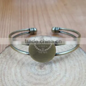 18MM Vintage Brass Round Base Tray Bezels Bracelet,DIY Bracelet,bronze Bracelet 1900006 thumbnail-1