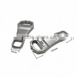 Black Metal Logo Zipper Pulls For Cloth Accessories thumbnail-2