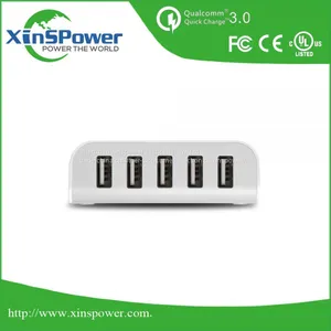 High Quality Desktop Type 5 Ports 5V 8A EU Plug Travel USB Charger With FCC UL CE Certification thumbnail-4