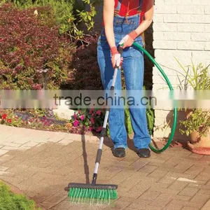 Garden Patio Metal Handle Spray Water Cleaning Brush Broom thumbnail-1