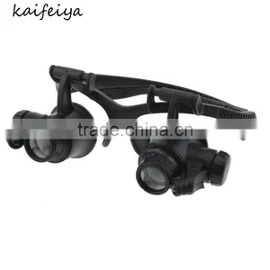 Headband 10X 15X 20X 25X LED Light Glasses Magnifier Watchmaker Jewelry Optical Lens Glass Magnifier thumbnail-1