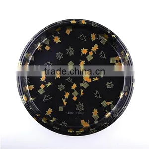 Japanese Round Big Disposable Plastic Sushi Tray With Lid thumbnail-5