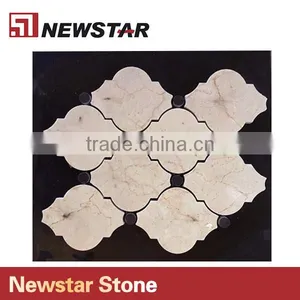 Newstar Crema Marfil Natural Marble Bathroom Wall Tile Spanish Lantern Mosaic thumbnail-1