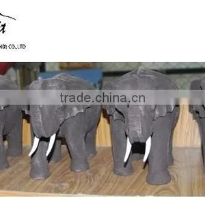 Wood Carved Elephant From Thailand thumbnail-1
