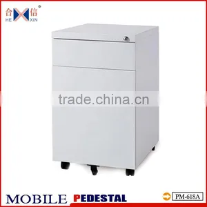 Metal 3 Drawers Movable Cabinet Mobile Pedestal Accesssed Handel thumbnail-2
