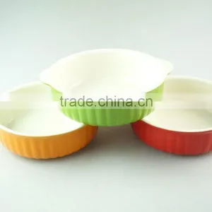 Glazed Ceramic Bake Plate With Handles, Durable Ceramic Bakeware thumbnail-1