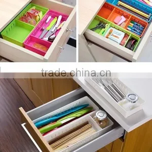 Fashion 3 Lattices Sundries Plastic Divided Storage Box/DIY Storage Box thumbnail-5