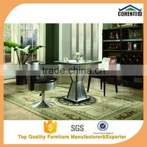 Foshan Cohen Furniture Cheap but High Quality New Design Solid Wood Frame With Aluminum Outside Dining Table HT012 thumbnail-1