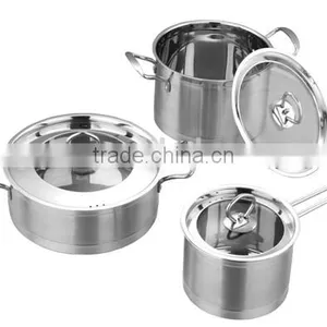 10pcs Stainless Steel Soup Pot Set Cookware Set thumbnail-5