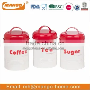 Unqiue Metal Bread Bin Biscuits Tea Coffee Sugar Canister Sets thumbnail-3