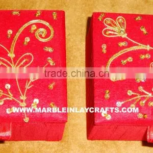 Beautiful Zari Hand Embroidery Boxes thumbnail-1