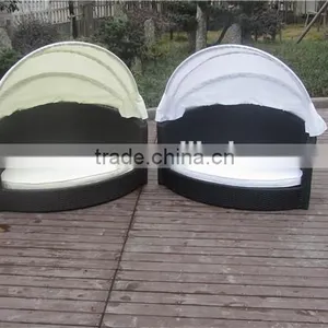 Leisure Poly Dog Bed Rattan Pet Bed With Canopy thumbnail-5