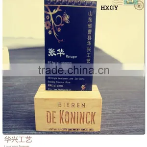 Wooden Desk Business Card Holder for Restaurant Office Wood Card Folder thumbnail-1