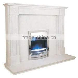 New Product Contemporary Indoor Home Decorationstone White Marble Fireplace thumbnail-5