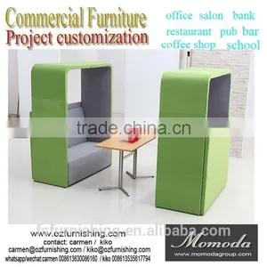 Fashion Design Green Cafe Shop Restaurant High Back High Seat Sofa, VIP Room Shown Room Commercial Area Gets Stuck Sofa Set thumbnail-1