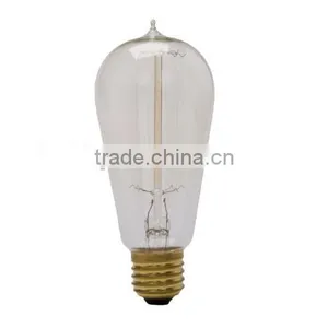 Vintage E26/E27/B22 Incandescent ST58 Edison Light Bulb thumbnail-3