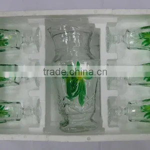 JK027 7pcs Glass Drinking Set With Spray Deco thumbnail-1