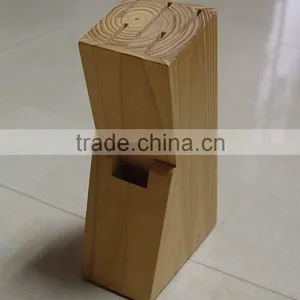 Regular 5- Slots Cheap Solid Pine Wood Knife Block, Stand, Holder thumbnail-1