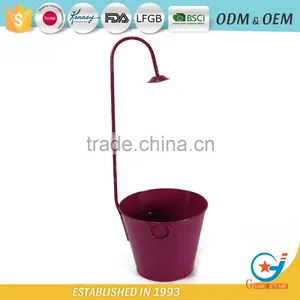 10 Inch Garden Iron and Zinc Powder Coated Wedding Buckets Flowers Metal Planter Bucket thumbnail-4