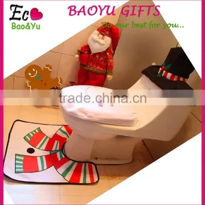 New Best Christmas Santa Toilet Cover Set Lavatory Christmas Decoration thumbnail-2