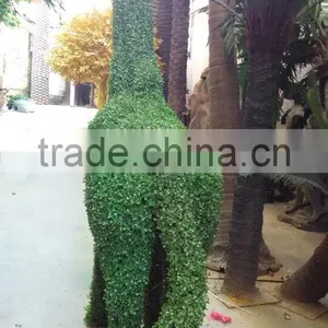 Artificial Wire Grass Animal Topiary Tall Plastic Giraffe thumbnail-3