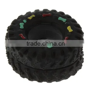 Free Shipping Animal Sounds Tire Shape Pet Dog Toy Puppy Cat Chews Squeaky Rubber Toys Squeaking 8*4cm Tire Pet Toys thumbnail-4