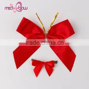 Wedding Decoration Pre-tied Satin Ribbon Bow With Twist Tie thumbnail-1