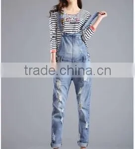 The New Spring and Summer Jumpsuits Han Edition Students Loose Denim Overalls/ Suspender Trousers/trousers With Braces thumbnail-5