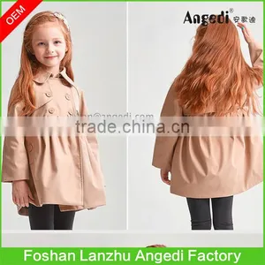 OEM Winter Coat Older Girls Jacket Ruffle Hem Girls Dressy Peacoat thumbnail-1