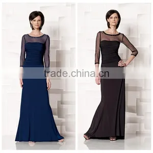 Latest Chiffon Beaded Casual Long Sleeve Prom Dress thumbnail-1