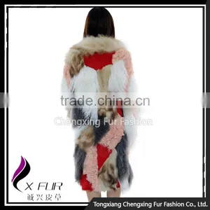 CX-G-A-58 Patchwork Mongolia Tibetan Lamb Fur Winter Fur Coat thumbnail-4